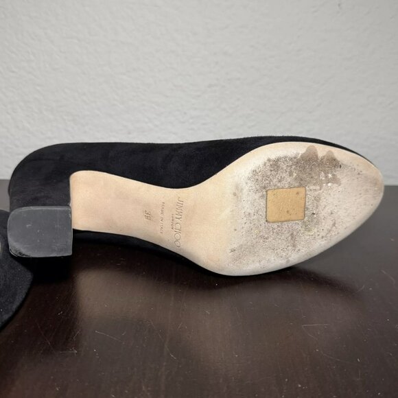 Jimmy Choo Shoes Womens Size 39 Suede Block Heel Pumps - Picture 10 of 11